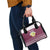 Qatar Christmas Shoulder Handbag with Maroon-White Design, National Emblem, and Camel Motif - Wonder Print Shop