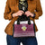 Qatar Christmas Shoulder Handbag with Maroon-White Design, National Emblem, and Camel Motif - Wonder Print Shop