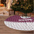 Qatar Christmas Tree Skirt with Maroon-White Design, National Emblem, and Camel Motif - Wonder Print Shop