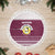 Qatar Christmas Tree Skirt with Maroon-White Design, National Emblem, and Camel Motif - Wonder Print Shop