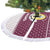 Qatar Christmas Tree Skirt with Maroon-White Design, National Emblem, and Camel Motif - Wonder Print Shop