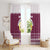 Qatar Christmas Window Curtain with Maroon-White Design, National Emblem, and Camel Motif - Wonder Print Shop