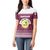 Qatar Christmas Women Polo Shirt with Maroon-White Design, National Emblem, and Camel Motif - Wonder Print Shop