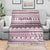 Qatar Christmas Blanket with Maroon-White Pattern, National Emblem, and Camel Motif - Wonder Print Shop