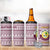 Qatar Christmas 4 in 1 Can Cooler Tumbler with Maroon-White Pattern, National Emblem, and Camel Motif - Wonder Print Shop