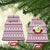Qatar Christmas Ceramic Ornament with Maroon-White Pattern, National Emblem, and Camel Motif - Wonder Print Shop