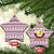 Qatar Christmas Ceramic Ornament with Maroon-White Pattern, National Emblem, and Camel Motif - Wonder Print Shop