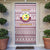 Qatar Christmas Door Cover with Maroon-White Pattern, National Emblem, and Camel Motif - Wonder Print Shop
