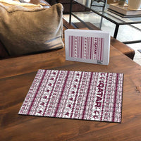 Qatar Christmas Puzzle with Maroon-White Pattern, National Emblem, and Camel Motif - Wonder Print Shop