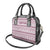 Qatar Christmas Shoulder Handbag with Maroon-White Pattern, National Emblem, and Camel Motif - Wonder Print Shop