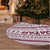 Qatar Christmas Tree Skirt with Maroon-White Pattern, National Emblem, and Camel Motif - Wonder Print Shop
