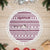 Qatar Christmas Tree Skirt with Maroon-White Pattern, National Emblem, and Camel Motif - Wonder Print Shop