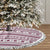 Qatar Christmas Tree Skirt with Maroon-White Pattern, National Emblem, and Camel Motif - Wonder Print Shop