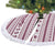 Qatar Christmas Tree Skirt with Maroon-White Pattern, National Emblem, and Camel Motif - Wonder Print Shop