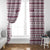 Qatar Christmas Window Curtain with Maroon-White Pattern, National Emblem, and Camel Motif - Wonder Print Shop