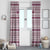 Qatar Christmas Window Curtain with Maroon-White Pattern, National Emblem, and Camel Motif - Wonder Print Shop