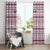 Qatar Christmas Window Curtain with Maroon-White Pattern, National Emblem, and Camel Motif - Wonder Print Shop