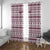 Qatar Christmas Window Curtain with Maroon-White Pattern, National Emblem, and Camel Motif - Wonder Print Shop