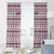Qatar Christmas Window Curtain with Maroon-White Pattern, National Emblem, and Camel Motif - Wonder Print Shop