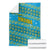 Rwanda Christmas Blanket with Blue-Yellow Pattern, Festive Geometric Motifs, and Bold Typography - Wonder Print Shop
