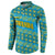 Rwanda Christmas Button Sweatshirt with Blue-Yellow Pattern, Festive Geometric Motifs, and Bold Typography - Wonder Print Shop