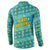Rwanda Christmas Button Sweatshirt with Blue-Yellow Pattern, Festive Geometric Motifs, and Bold Typography - Wonder Print Shop