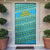 Rwanda Christmas Door Cover with Blue-Yellow Pattern, Festive Geometric Motifs, and Bold Typography - Wonder Print Shop