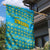 Rwanda Christmas Garden Flag with Blue-Yellow Pattern, Festive Geometric Motifs, and Bold Typography - Wonder Print Shop