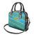 Rwanda Christmas Shoulder Handbag with Blue-Yellow Pattern, Festive Geometric Motifs, and Bold Typography - Wonder Print Shop