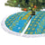 Rwanda Christmas Tree Skirt with Blue-Yellow Pattern, Festive Geometric Motifs, and Bold Typography - Wonder Print Shop