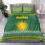 Rwanda Christmas Bedding Set with Green-Yellow Pattern, National Emblem, and Radiant Sun Motif - Wonder Print Shop