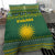 Rwanda Christmas Bedding Set with Green-Yellow Pattern, National Emblem, and Radiant Sun Motif - Wonder Print Shop