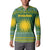 Rwanda Christmas Button Sweatshirt with Green-Yellow Pattern, National Emblem, and Radiant Sun Motif - Wonder Print Shop