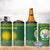 Rwanda Christmas 4 in 1 Can Cooler Tumbler with Green-Yellow Pattern, National Emblem, and Radiant Sun Motif - Wonder Print Shop