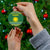 Rwanda Christmas Ceramic Ornament with Green-Yellow Pattern, National Emblem, and Radiant Sun Motif - Wonder Print Shop