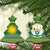 Rwanda Christmas Ceramic Ornament with Green-Yellow Pattern, National Emblem, and Radiant Sun Motif - Wonder Print Shop