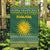 Rwanda Christmas Garden Flag with Green-Yellow Pattern, National Emblem, and Radiant Sun Motif - Wonder Print Shop