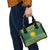 Rwanda Christmas Shoulder Handbag with Green-Yellow Pattern, National Emblem, and Radiant Sun Motif - Wonder Print Shop