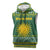 Rwanda Christmas Sleeveless Hoodie with Green-Yellow Pattern, National Emblem, and Radiant Sun Motif - Wonder Print Shop