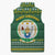 Rwanda Christmas Sleeveless Puffer Jacket with Green-Yellow Pattern, National Emblem, and Radiant Sun Motif - Wonder Print Shop