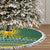 Rwanda Christmas Tree Skirt with Green-Yellow Pattern, National Emblem, and Radiant Sun Motif - Wonder Print Shop