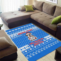 Christmas Stalker Bulldog Area Rug Xmas Holiday Patterns - Wonder Print Shop