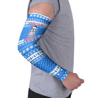 Christmas Stalker Bulldog Arm Sleeves Xmas Holiday Patterns - Wonder Print Shop
