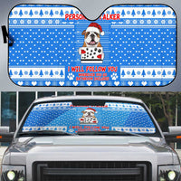 Christmas Stalker Bulldog Auto Sun Shade Xmas Holiday Patterns - Wonder Print Shop