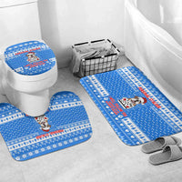 Christmas Stalker Bulldog Bathroom Set Xmas Holiday Patterns - Wonder Print Shop