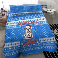 Christmas Stalker Bulldog Bedding Set Xmas Holiday Patterns - Wonder Print Shop