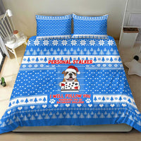 Christmas Stalker Bulldog Bedding Set Xmas Holiday Patterns - Wonder Print Shop