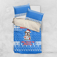 Christmas Stalker Bulldog Bedding Set Xmas Holiday Patterns - Wonder Print Shop