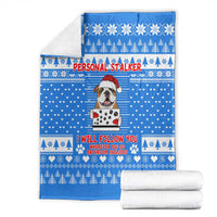 Christmas Stalker Bulldog Blanket Xmas Holiday Patterns - Wonder Print Shop