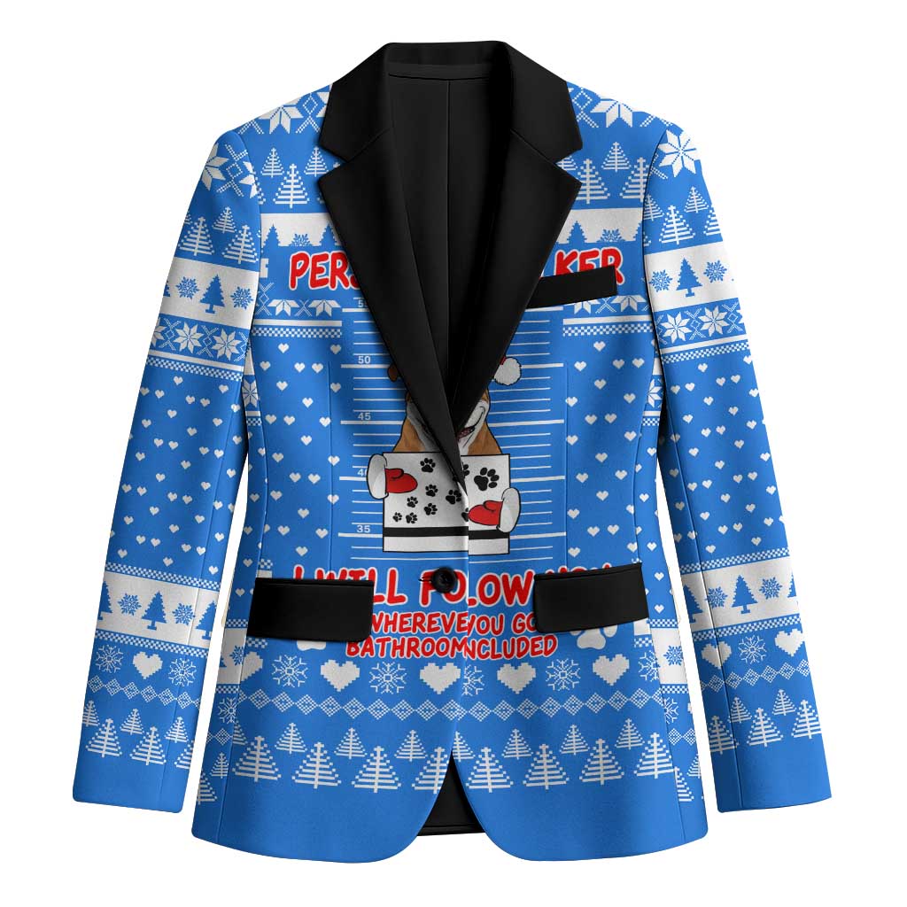 Christmas Stalker Bulldog Blazer Xmas Holiday Patterns - Wonder Print Shop